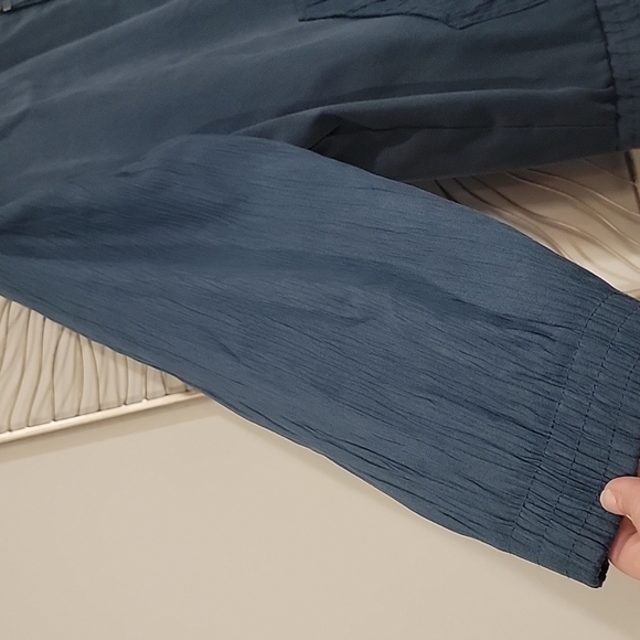 Blast Studio Green Crinkle Texture Zip Front Light Weight Jacket Petite Large - Picture 4 of 11